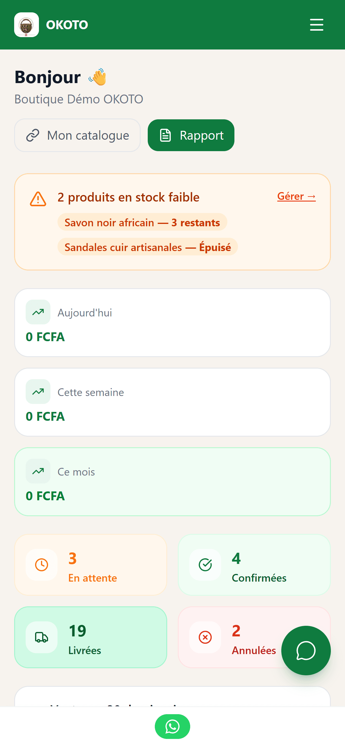 OKOTO sur un téléphone